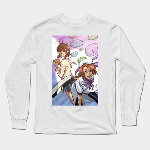 Rena & Nagisa Long Sleeve T-Shirt by CandaceAprilLee